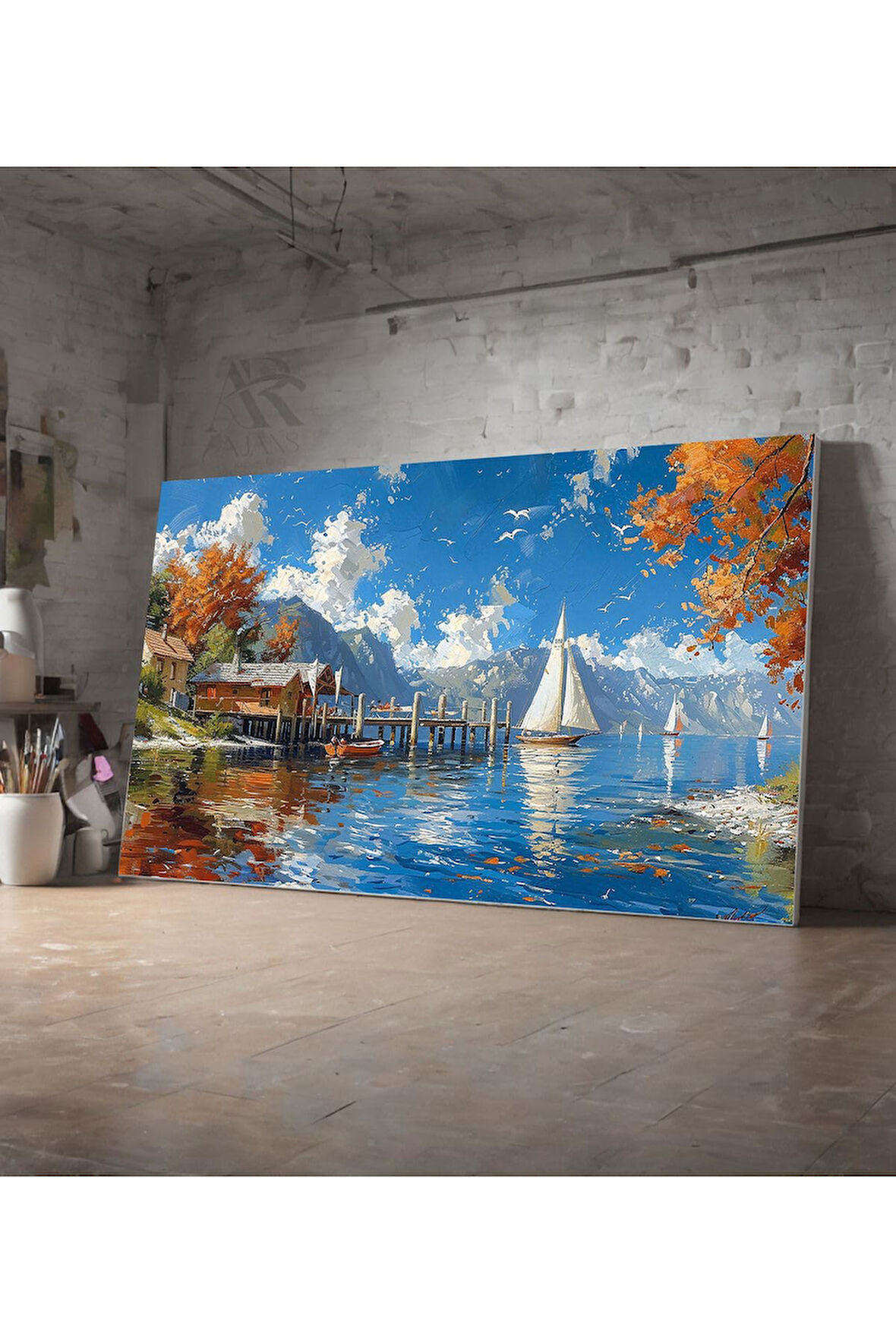 Kanvas Tablo Gölde Huzur Dekoratif Kanvas Tablo 30 X 40