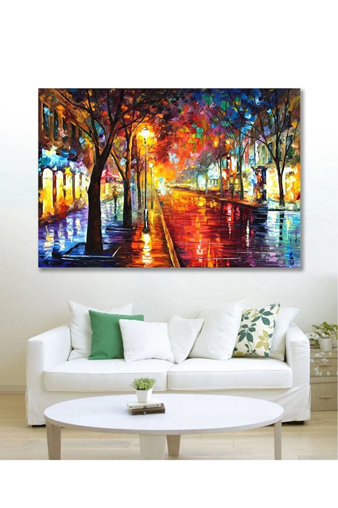 Kanvas Tablo Işıltılı Sokak Duvar Kanvas Tablo Art00259 50 X 70