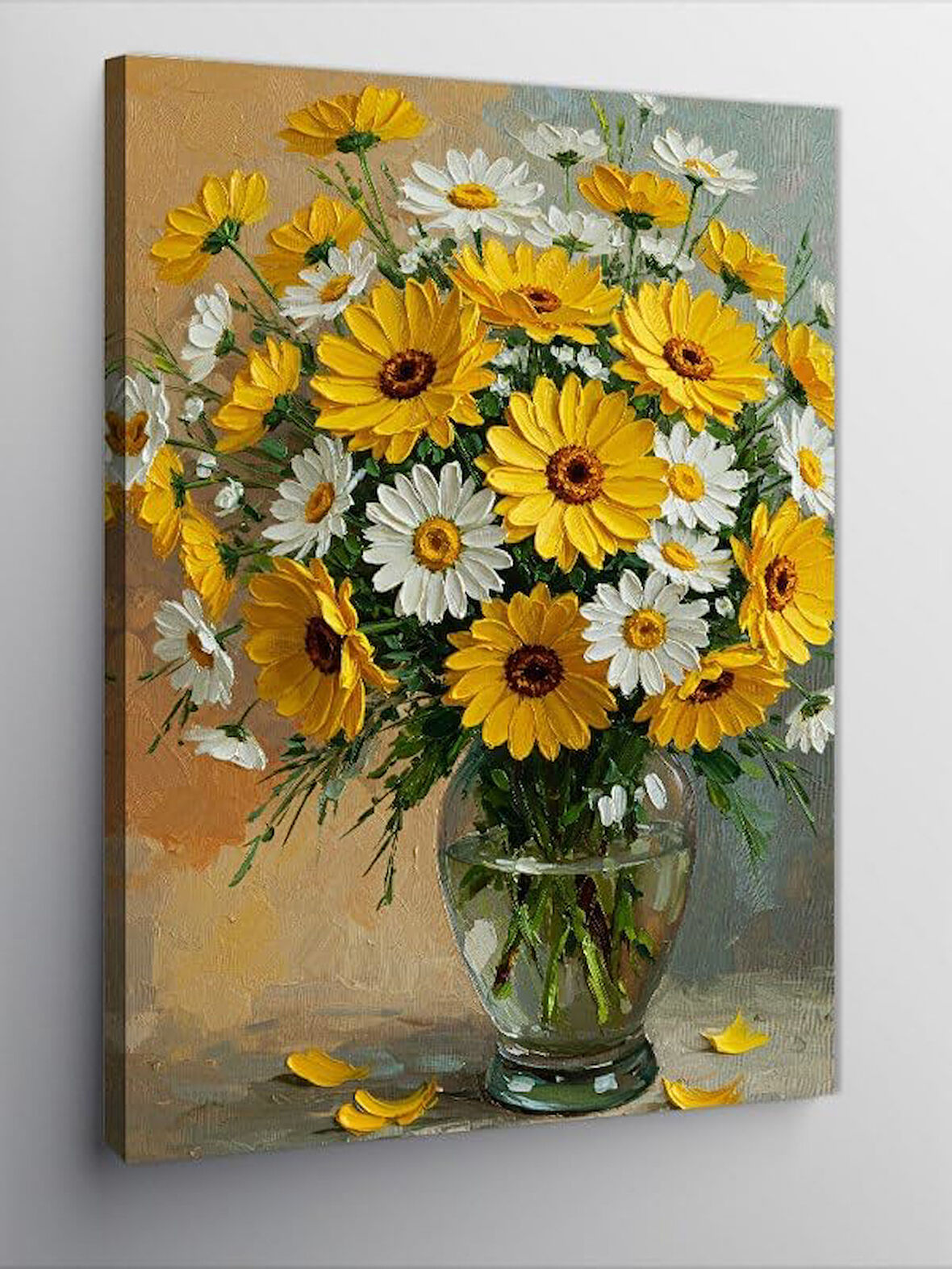 Kanvas Tablo Vazoda Papatyalar, 50 x 70 CNVSDKEY141060