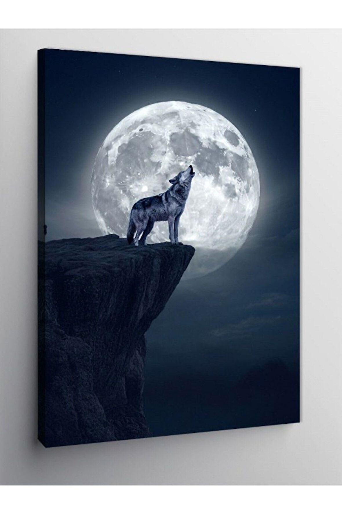 Kanvas Tablo Ayışığında Kurt 70 X 100 Cnvsdkey-126420-70-100