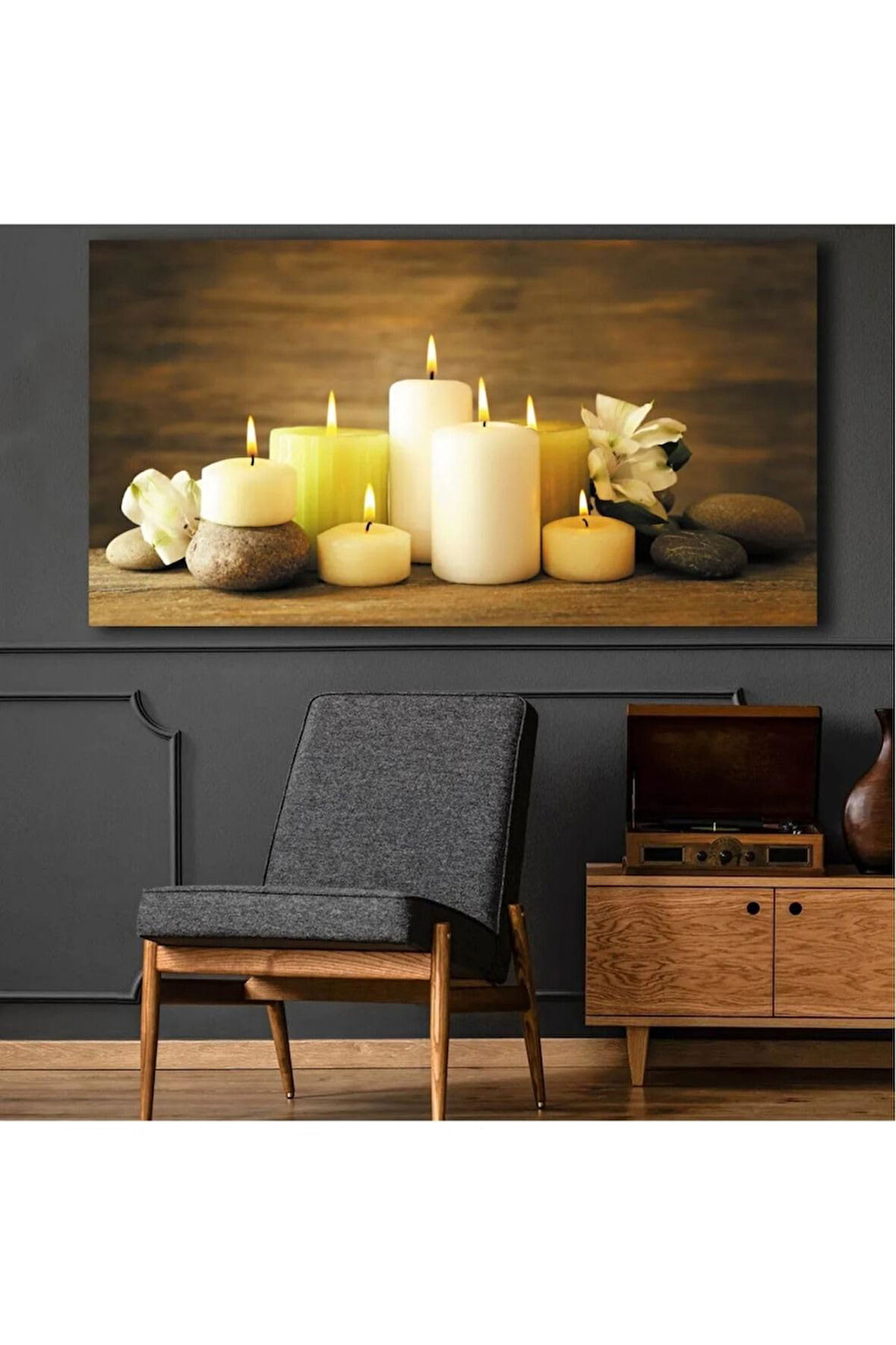 Kanvas Tablo Dekoratif Mumlar Kanvas Tablo 40 X 60
