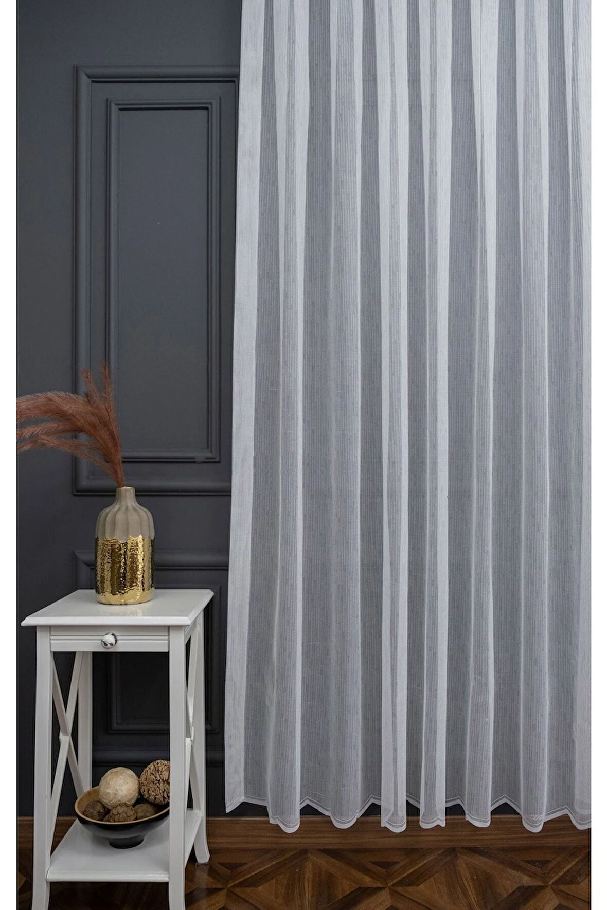 Farbateks Dikim Buğlem Desen 3kat Pileli Ütü Istemez Tül Perde