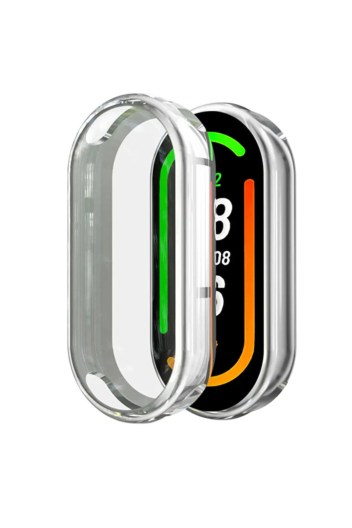 Xiaomi Mi Band 8  ile Uyumlu Kasa Ve Ekran Koruyucu 360 Tam Koruma Silikon Kılıf