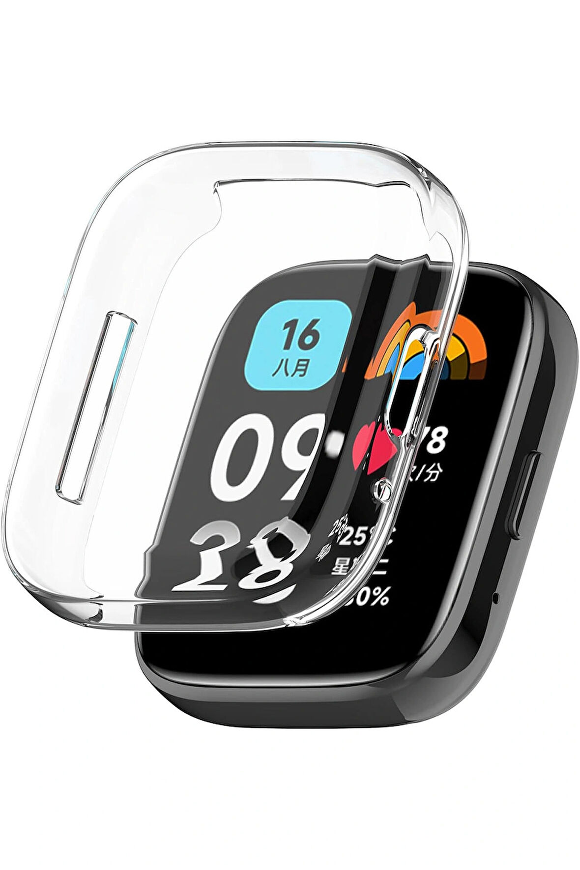 Redmi Watch 3 Lite ile Uyumlu Kasa Ve Ekran Koruyucu 360 Tam Koruma Silikon Kılıf