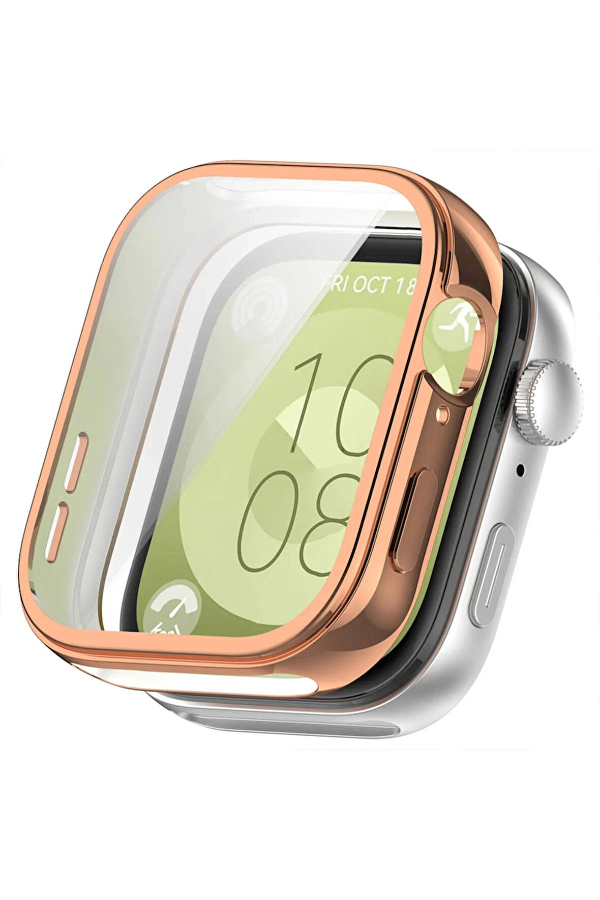 Huawei Watch Fit 3 ile Uyumlu Kasa Ve Ekran Koruyucu 360 Tam Koruma Silikon Kılıf