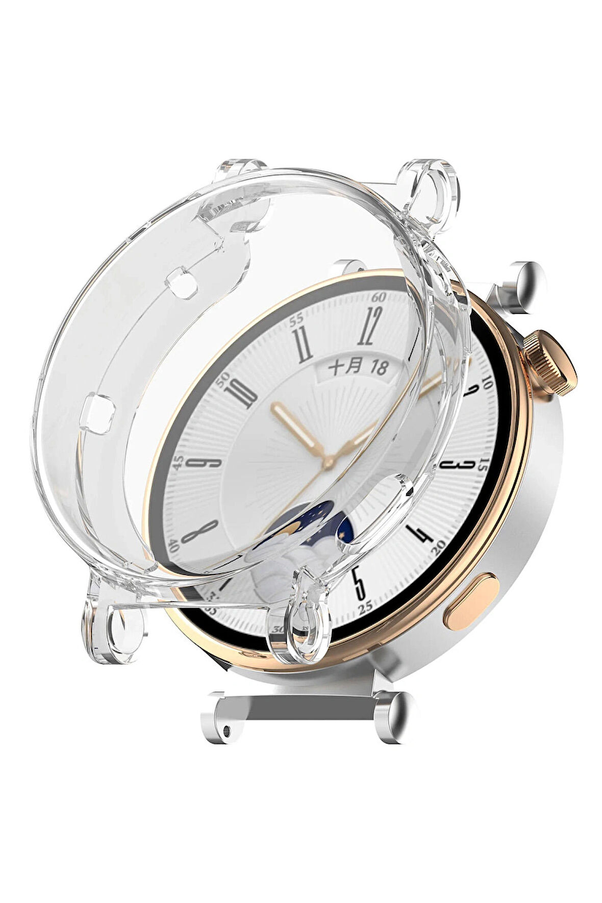 Huawei Watch Gt4 41mm ile Uyumlu Kasa Ve Ekran Koruyucu 360 Tam Koruma Silikon Kılıf