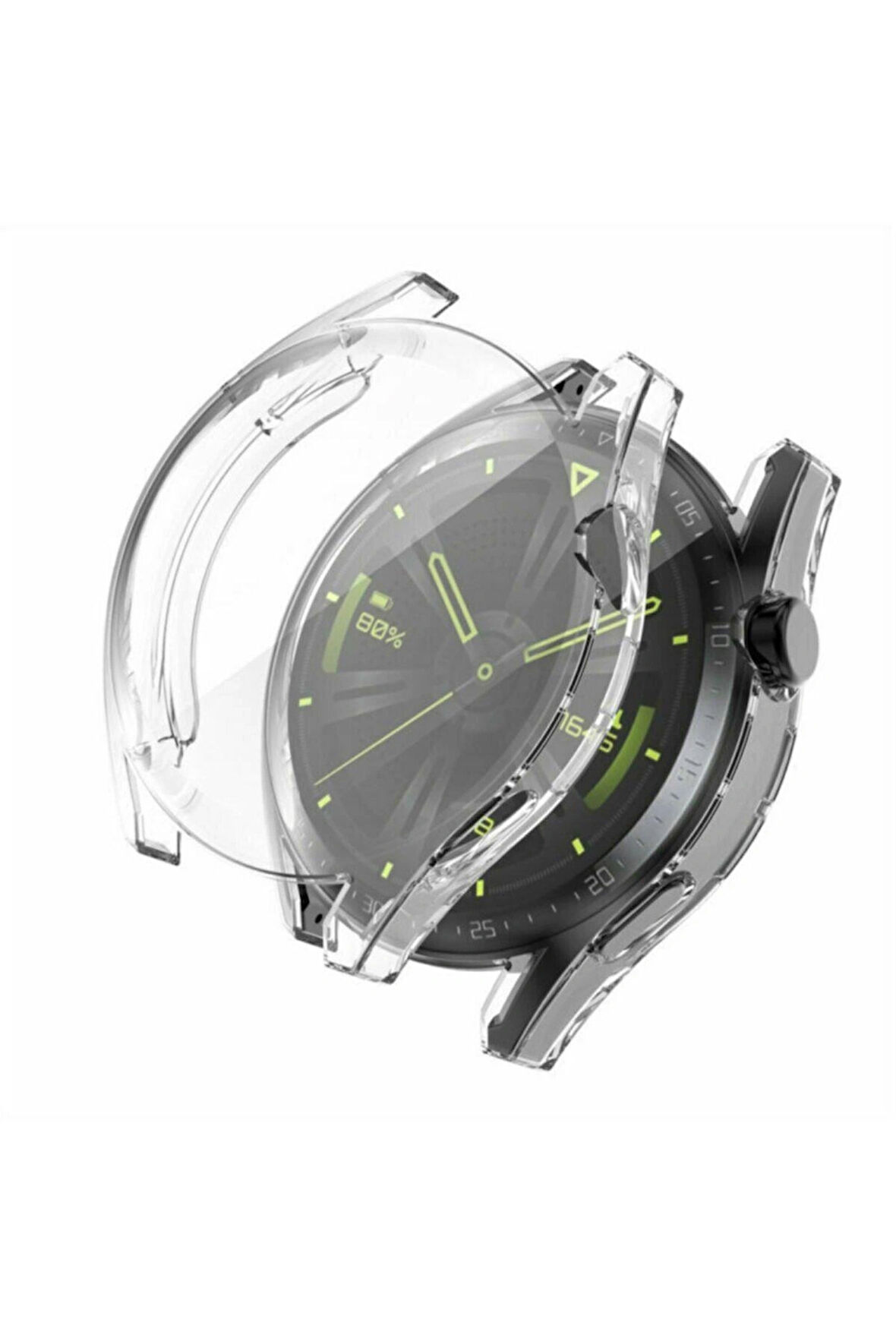 Huawei Watch Gt3 46mm ile Uyumlu Kasa Ve Ekran Koruyucu 360 Tam Koruma Silikon Kılıf