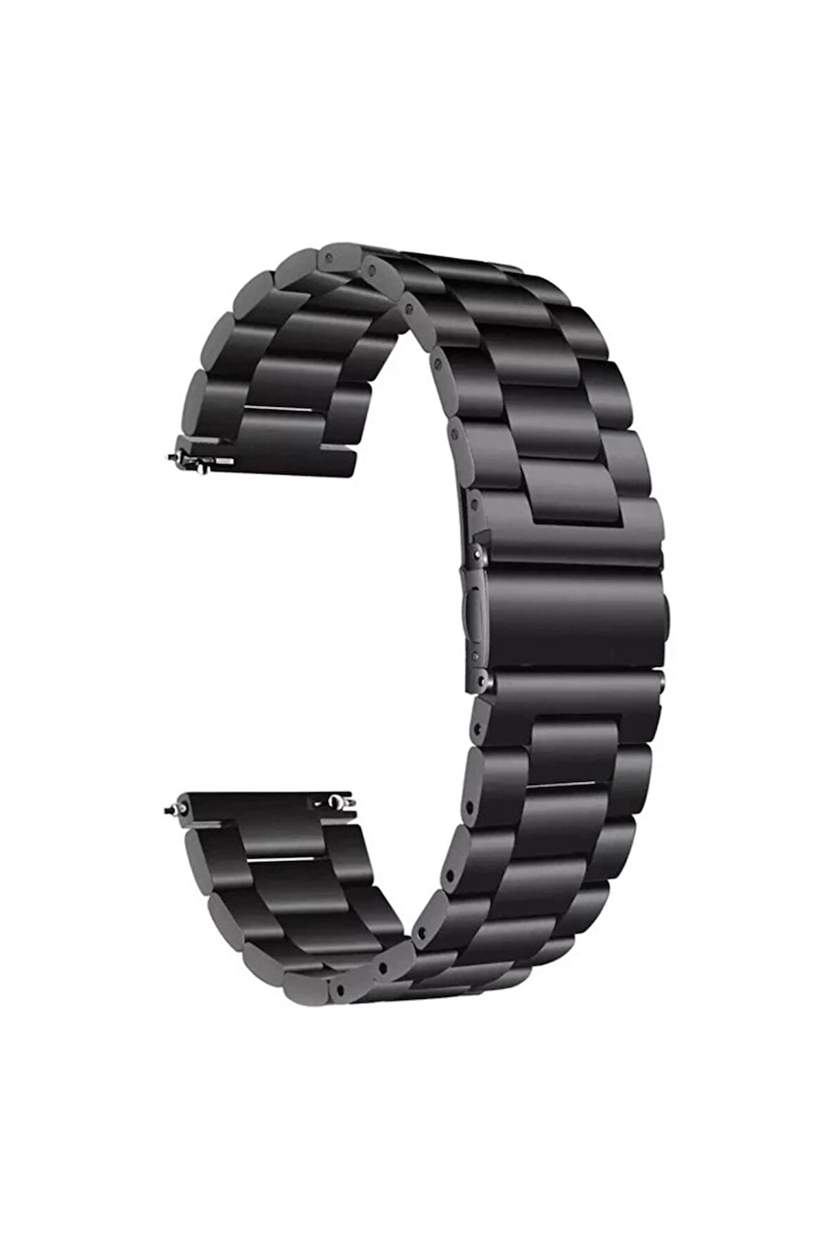 Amazfit GTR 42mm ile Uyumlu Kordon Klasik Baklava Model Paslanmaz Çelik Metal Kayış