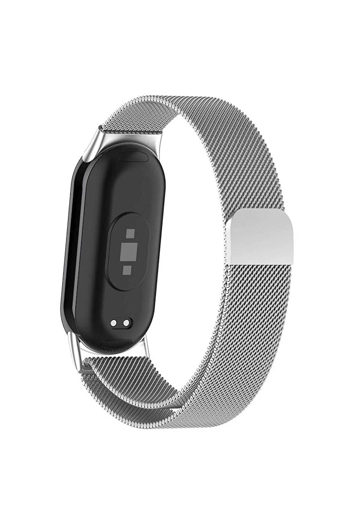 Mi Band 8 ve Mi Band 9 ile Uyumlu Kordon Hasır Örgü Metal Mıknatıslı Kayış