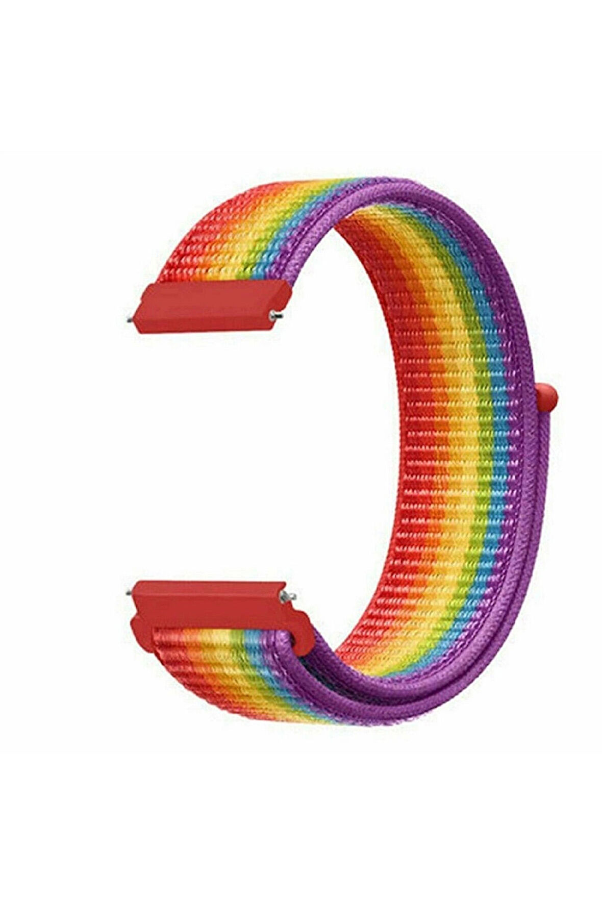 Huawei Watch Gt3 Pro 46mm ile Uyumlu Kordon Kumaş Desenli Cırt Cırtlı Spor Kayış