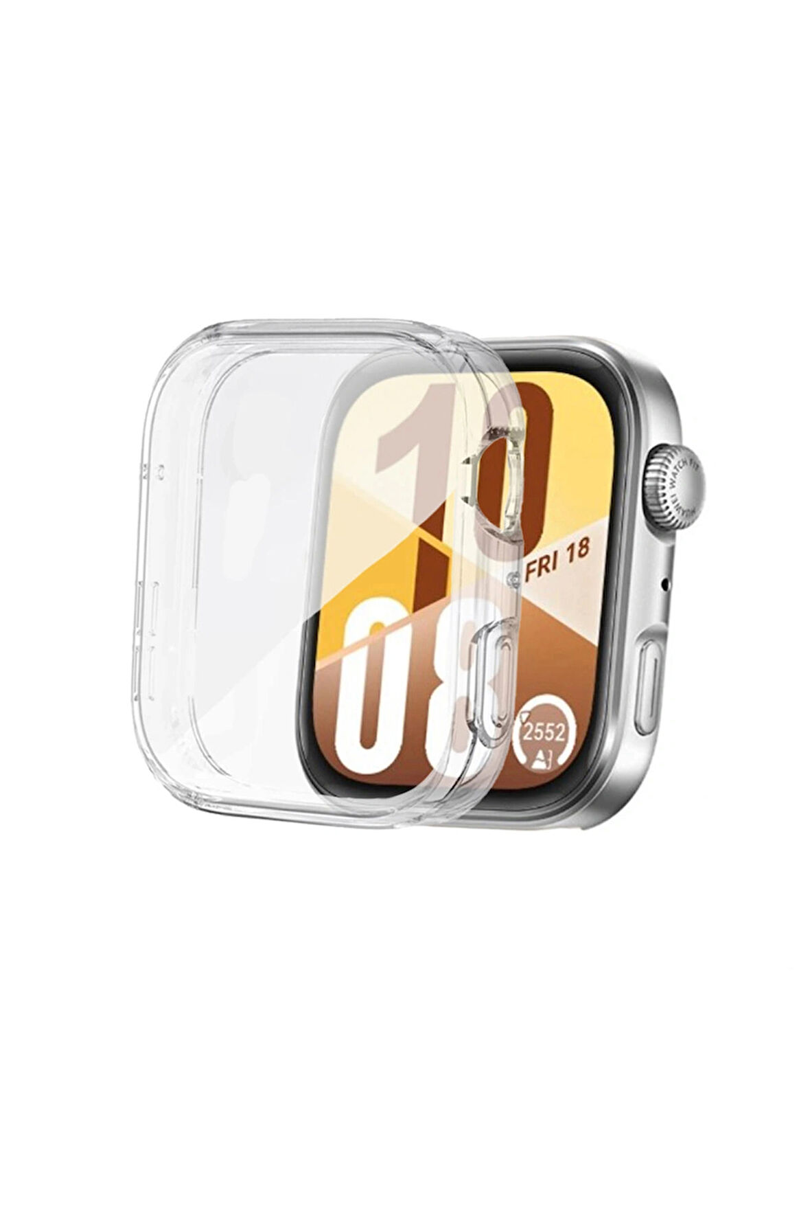 Huawei Watch Fit 4 ile Uyumlu Kasa Ve Ekran Koruyucu 360 Tam Koruma Silikon Kılıf