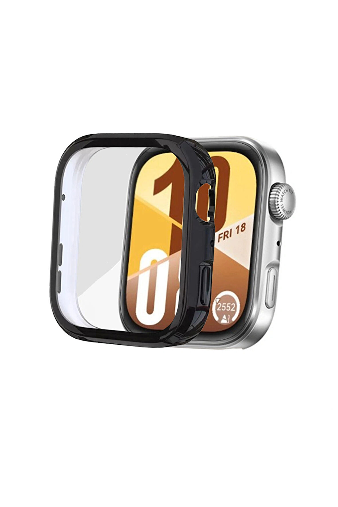 Huawei Watch Fit 4 ile Uyumlu Kasa Ve Ekran Koruyucu 360 Tam Koruma Silikon Kılıf