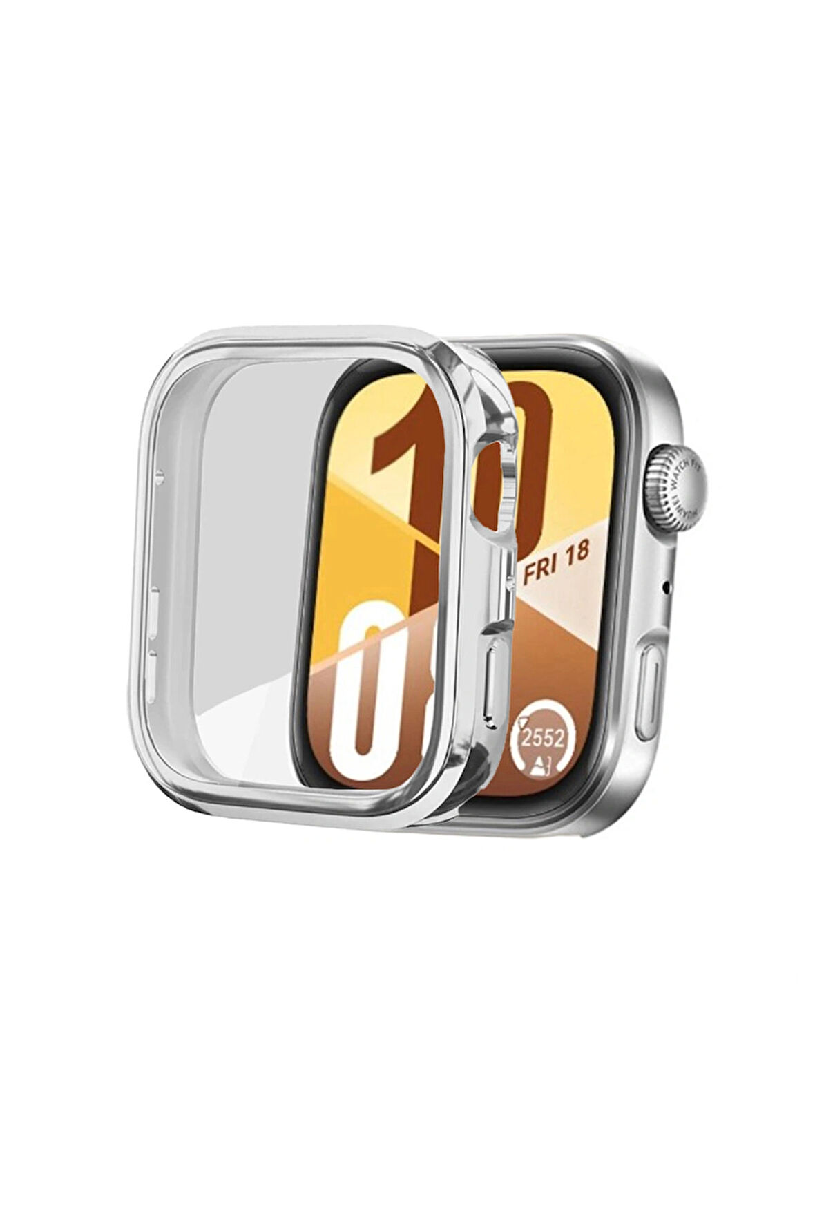 Huawei Watch Fit 4 ile Uyumlu Kasa Ve Ekran Koruyucu 360 Tam Koruma Silikon Kılıf