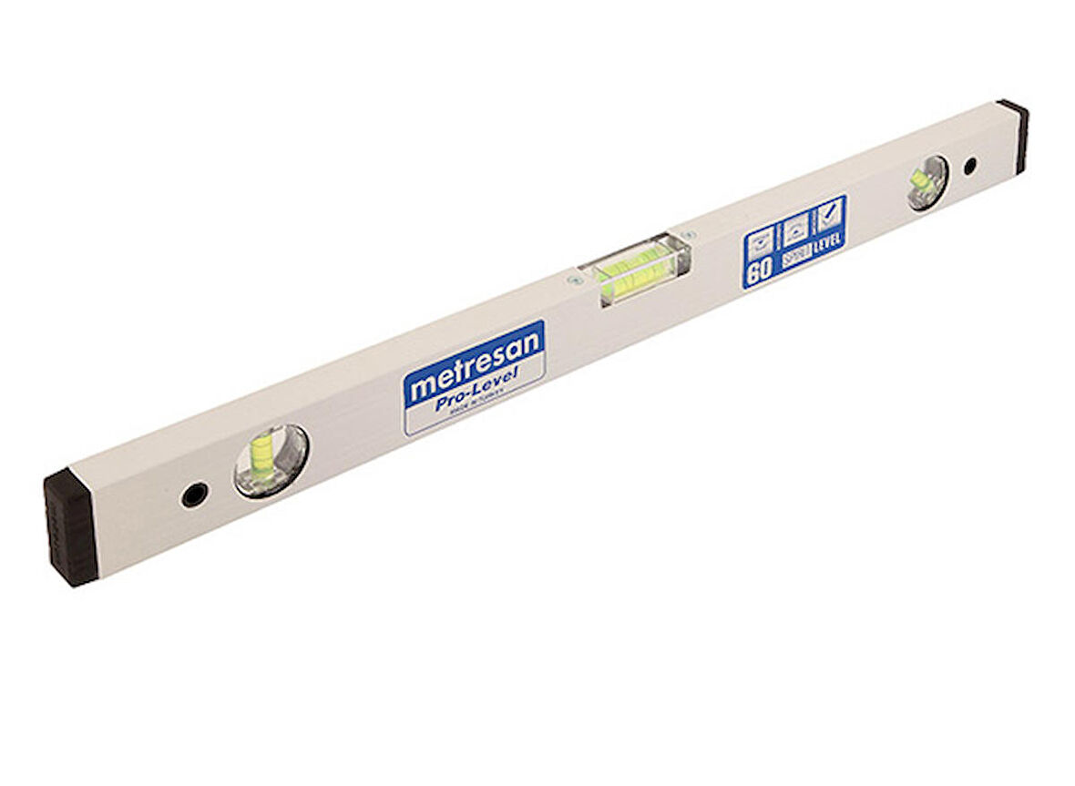 Metresan Pro-Level Alüminyum Su Terazisi 60 cm - Şok Emicili