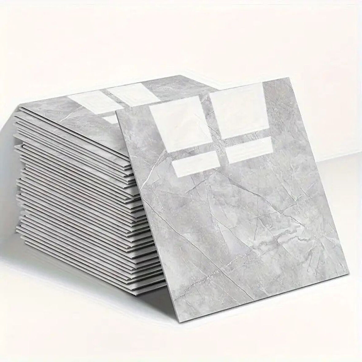 Mermer Desen Duvar Sticker Gri 30 x 30 Cm 1 Adet