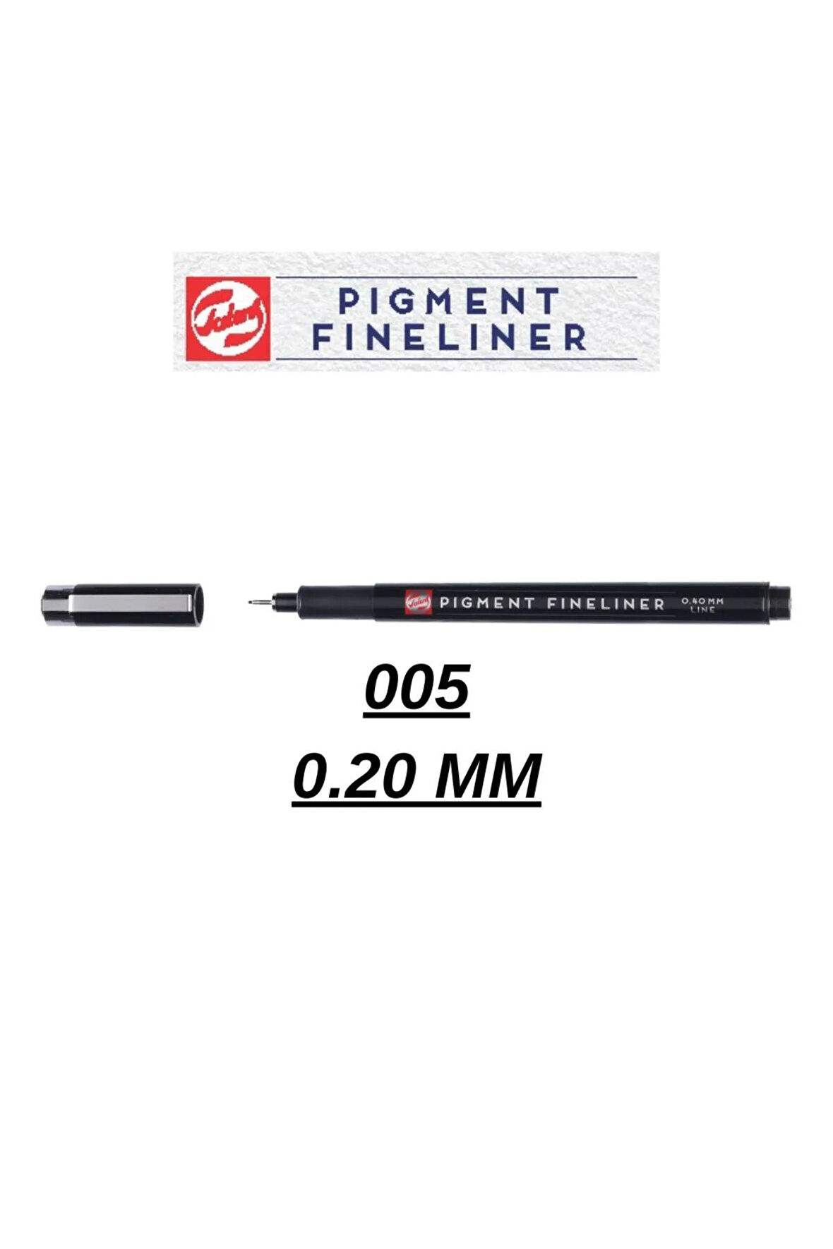 Teknik Çizim Kalemi Pigment Fineliner Kalem Siyah 005 0.20mm