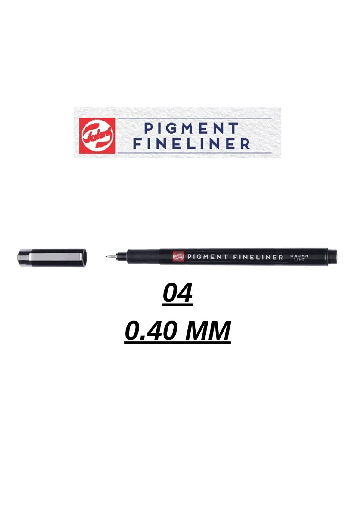 Teknik Çizim Kalemi Pigment Fineliner Kalem Siyah 04 0.40mm