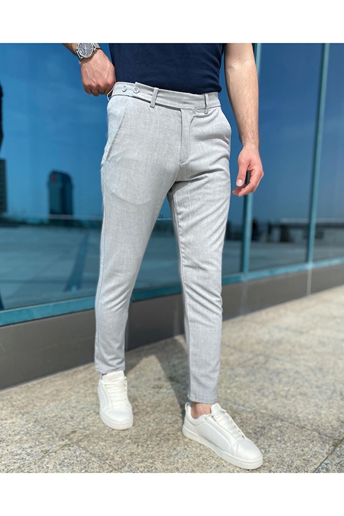 Slim Fit Dar Kesim İtalyan Model Kumaş Pantolon