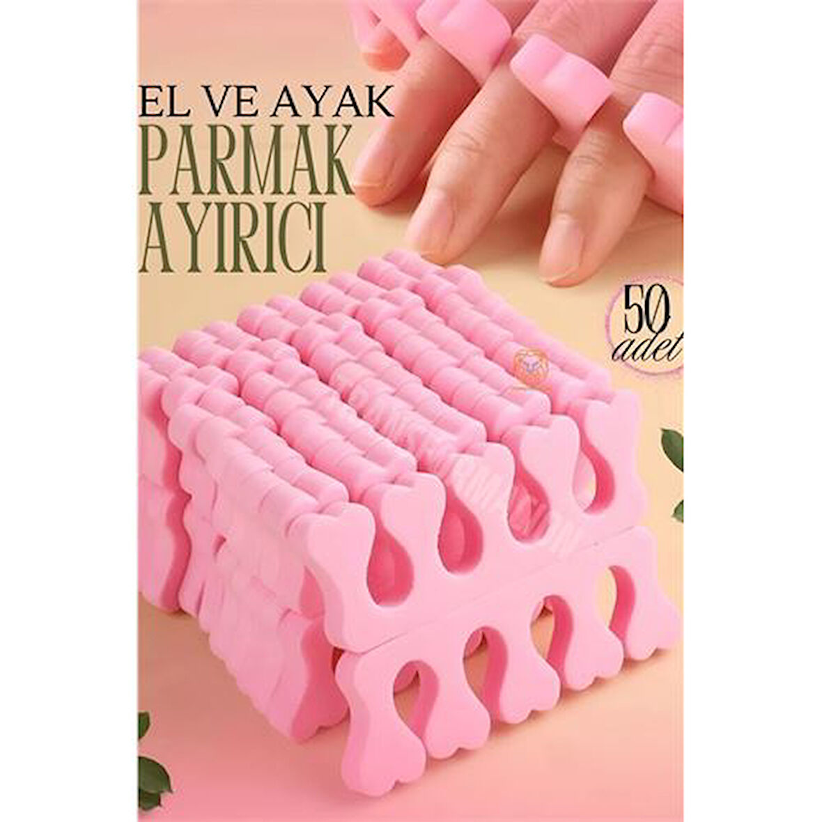 Oje Parmak Ayırıcı Pedikür Süngeri Oje Kurutucu Sünger 50 ADET