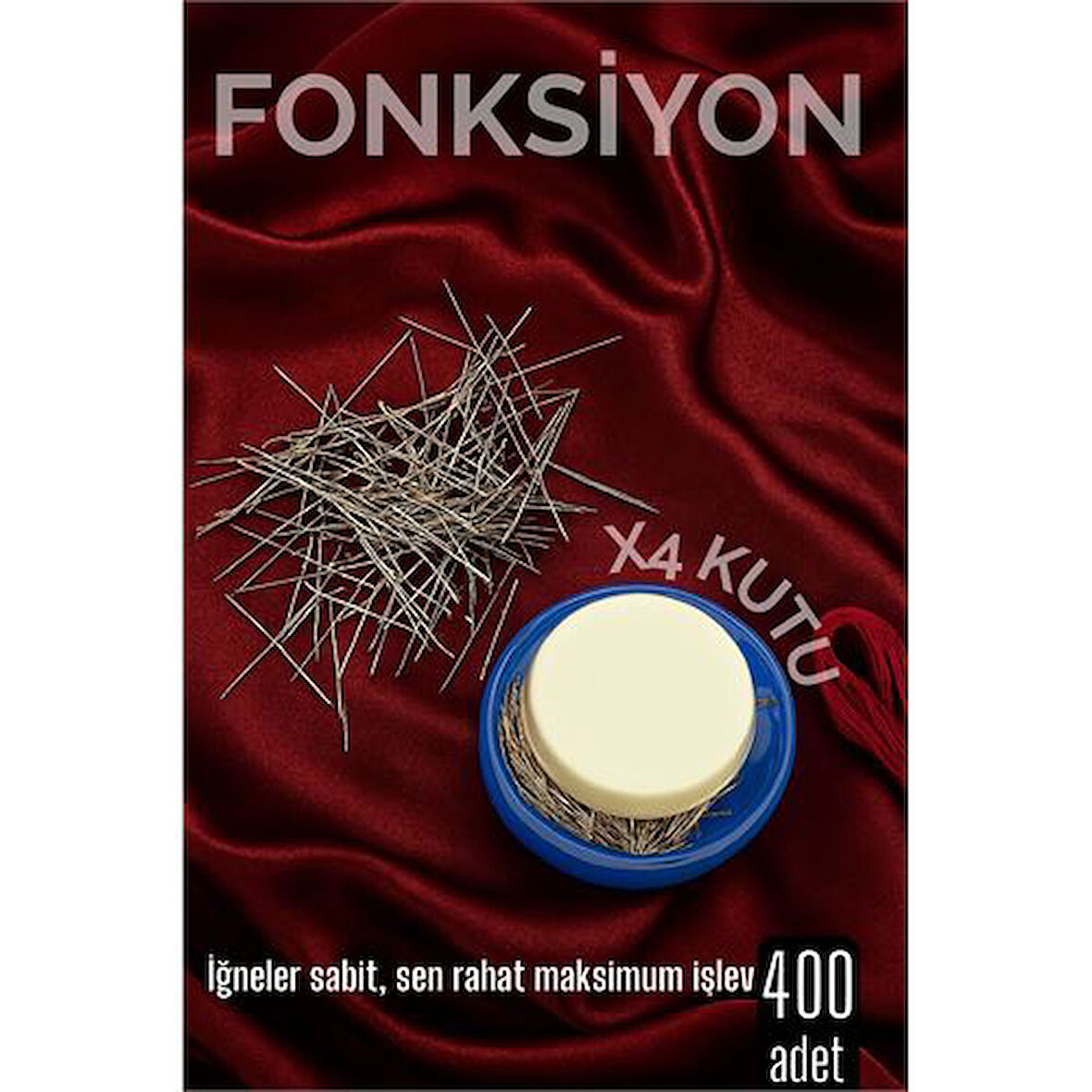 400'lü Süngerli Yuvarlak Kutulu Dikiş İğnesi – Pratik Saklama ve Kolay Kullanım