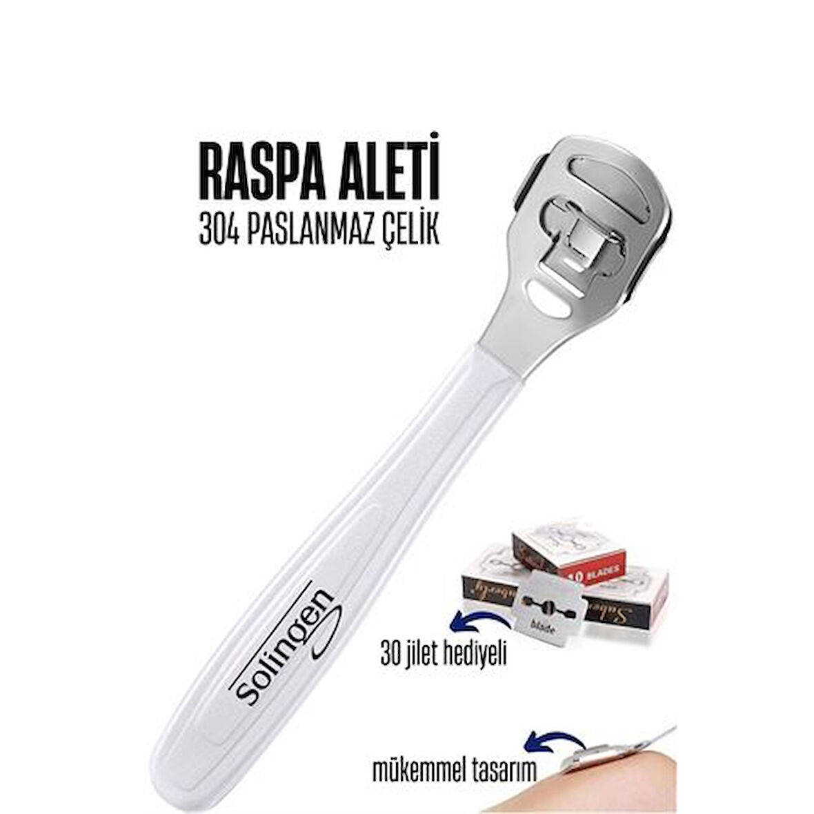 Raspa Aleti 30 Jilet Yedekli Solingen Profesyonel