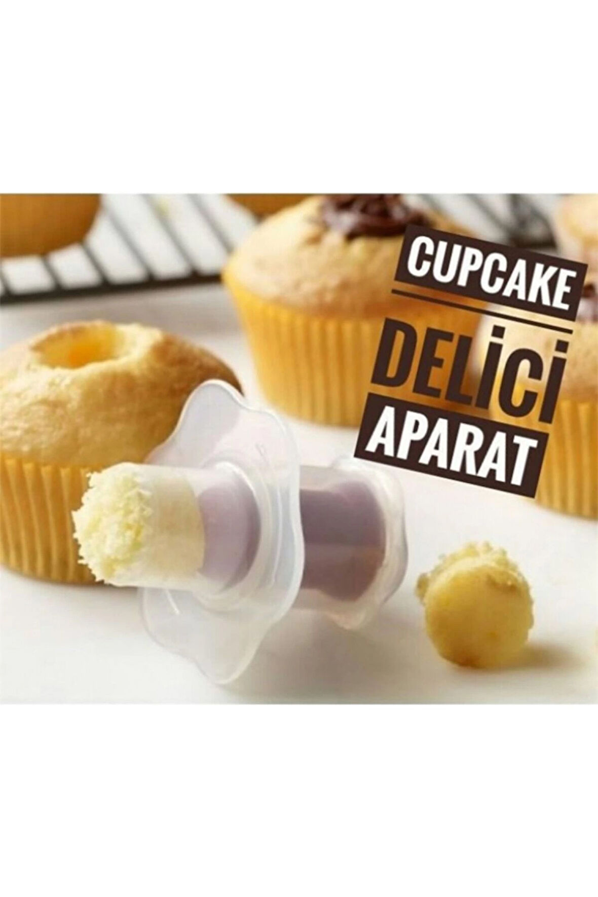 Cupcake Ve Muffin Dolgusu Için Kek Delici Delme Aparatı