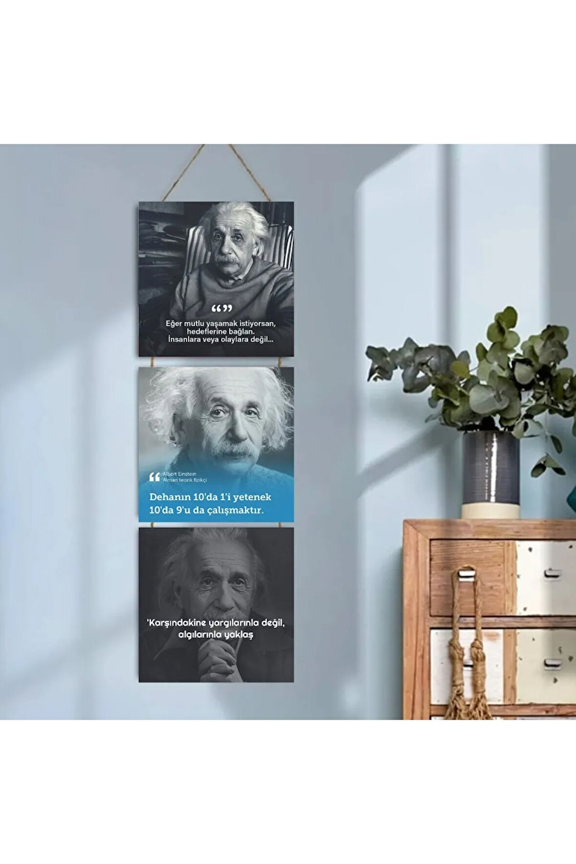 Ahşap Katlanabilir 3Lü Tablo - Tbl0086