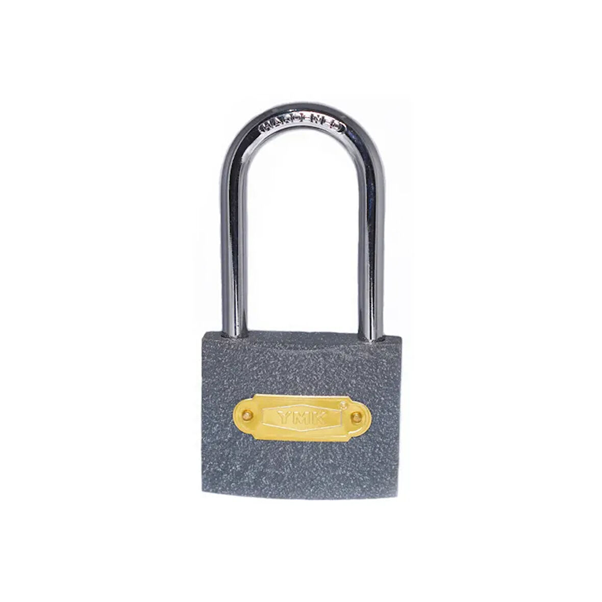 YMK Eko Gri Döküm Uzun Kancalı Asma Kilit 50mm