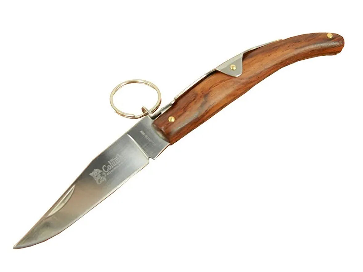 Columbia Okapi GC2079B Kahverengi Kamp Çakı 19cm - Manuel, Kemerlikli, Ahşap Sap