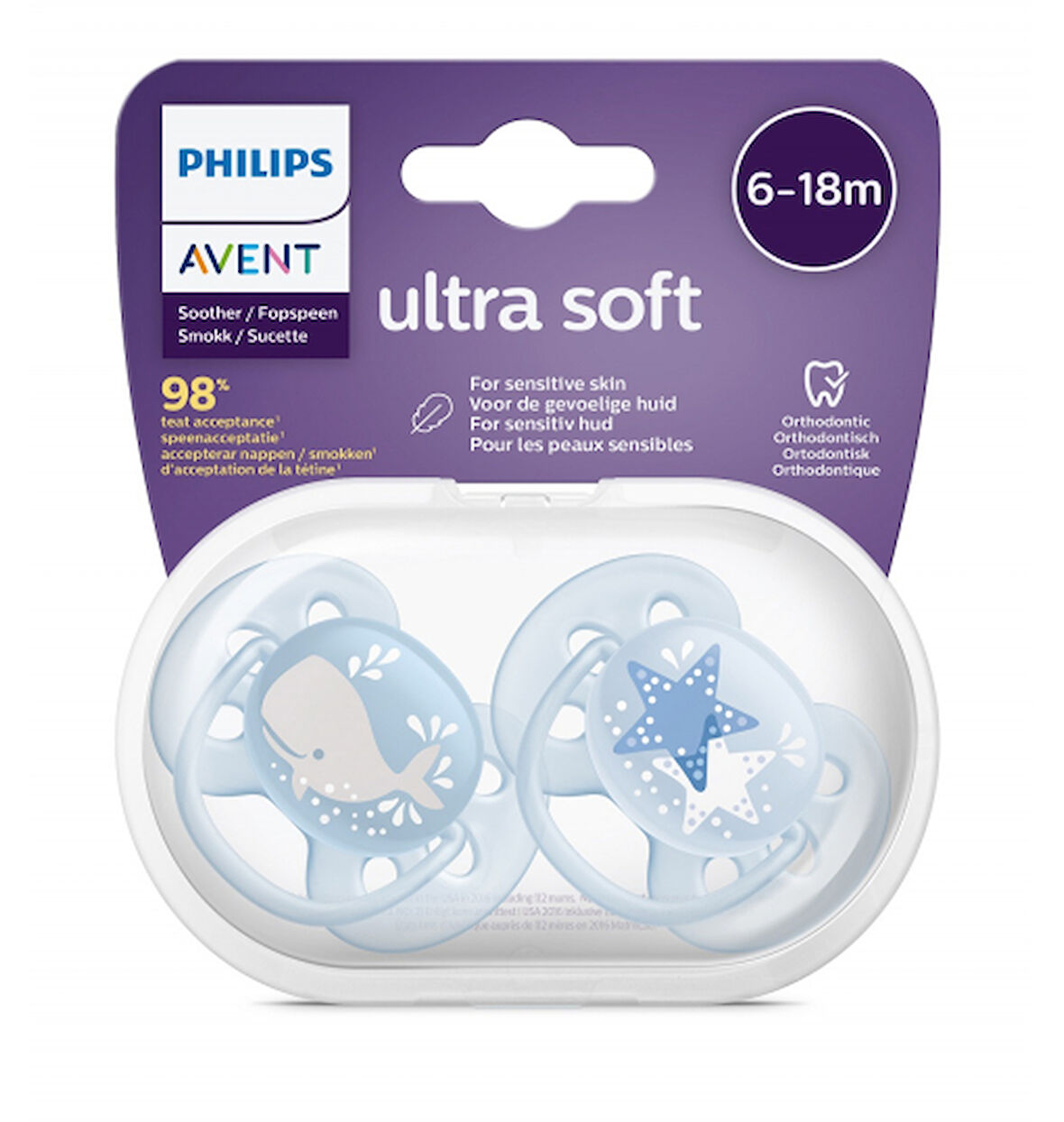 Avent Ultra Soft Emzik 6-18 Ay Erkek