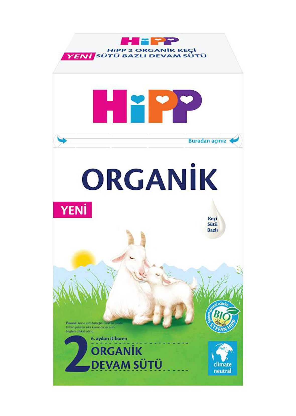 p 2 Organik Keçisütü Bazlı Bebek Devam Sütü 400 Gr