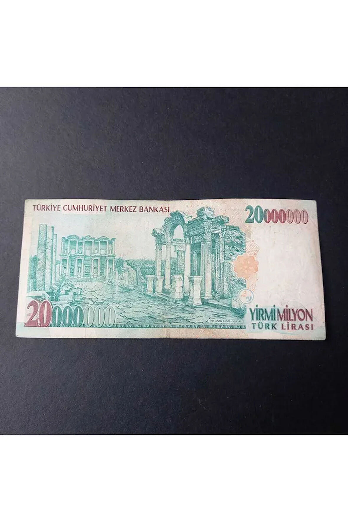 20 Milyon Türk Lirası 7. Emisyon b serisi ÇT eski kağıt para