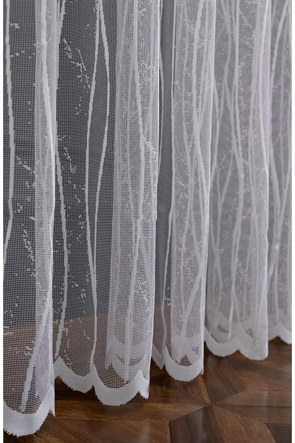 Farbateks Es S Model Desen Tasarım Tül 3kat Pileli Ütü Istemez Kırışmaz Tül