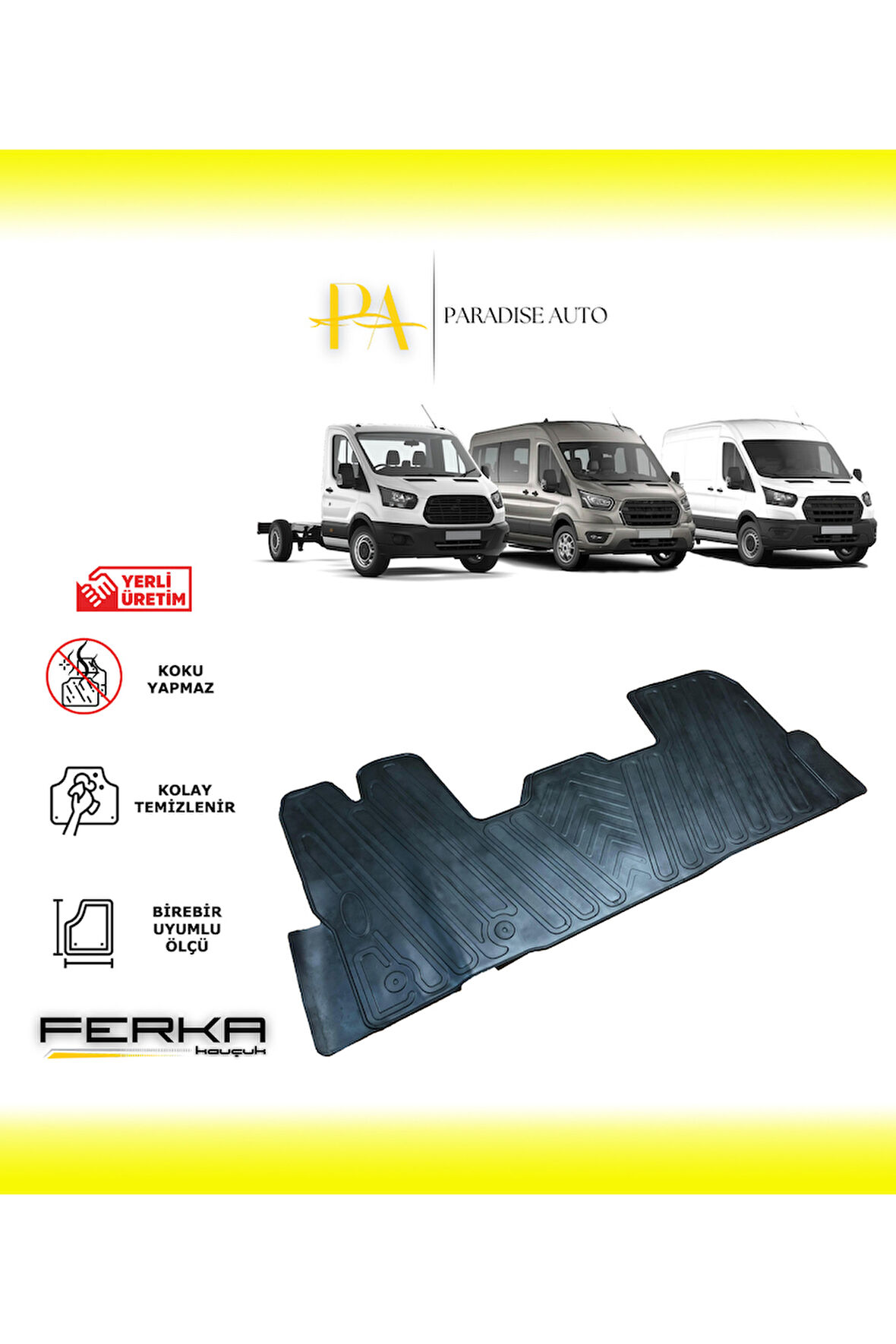 Ford Transit 2014 ve Üstü Uyumlu Oto Paspas