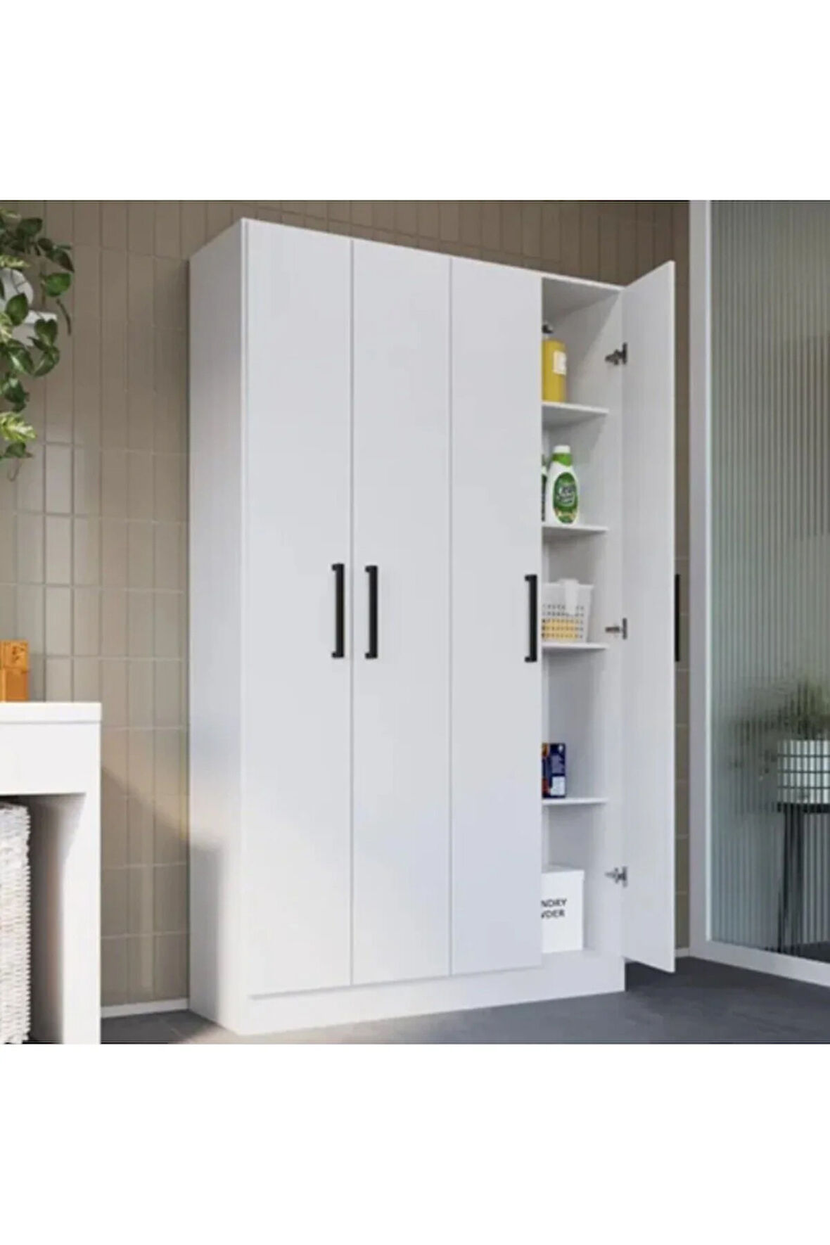 Devrim Çok Amaçlı Dolap,10 Raflı, 2 Kapaklı Mutfak Dolabı Kiler Dolabı Banyo Dolabı