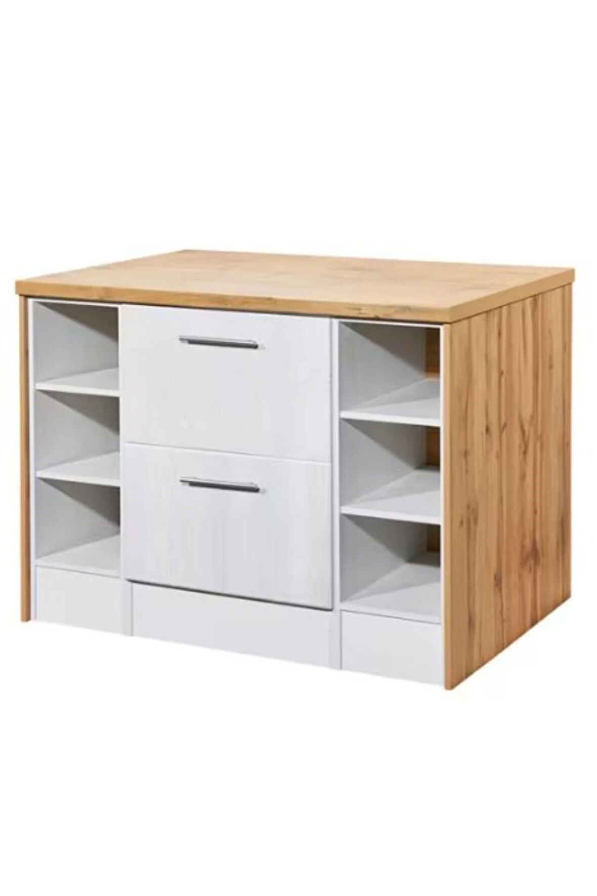 Kirke Mutfak Adası -Alt Modül 120 cm Beyaz -Atlantikçam Tezgah Dahil