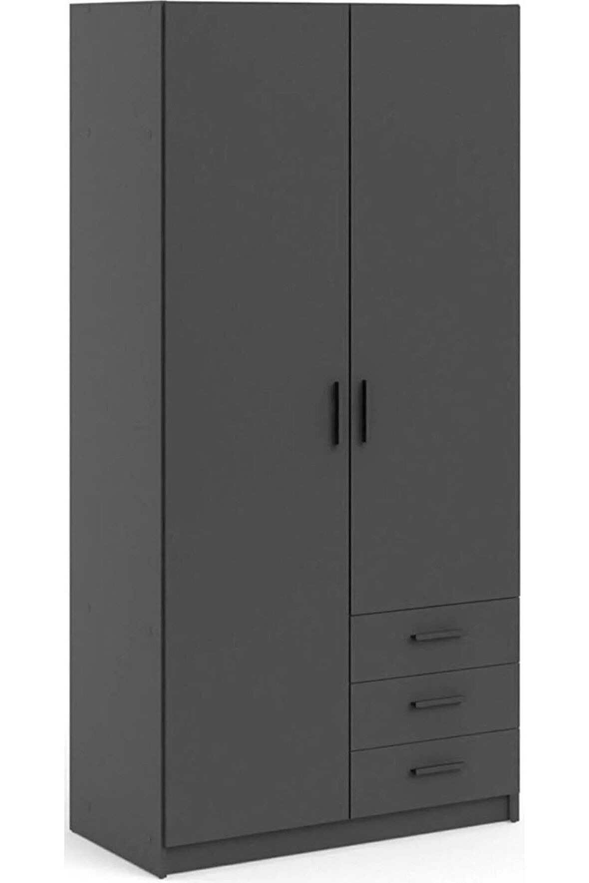 Mimoza Giyinme Dolabı - Çok Amaçlı Dolap - Gardırop 90 Cm-2 Kapaklı-3 Çekmeceli