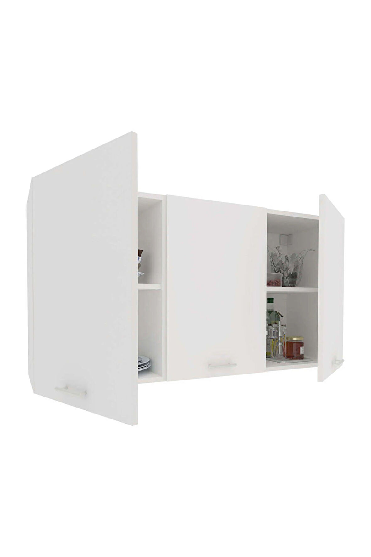 Sevcan Mutfak Üst Modül 120 cm Beyaz