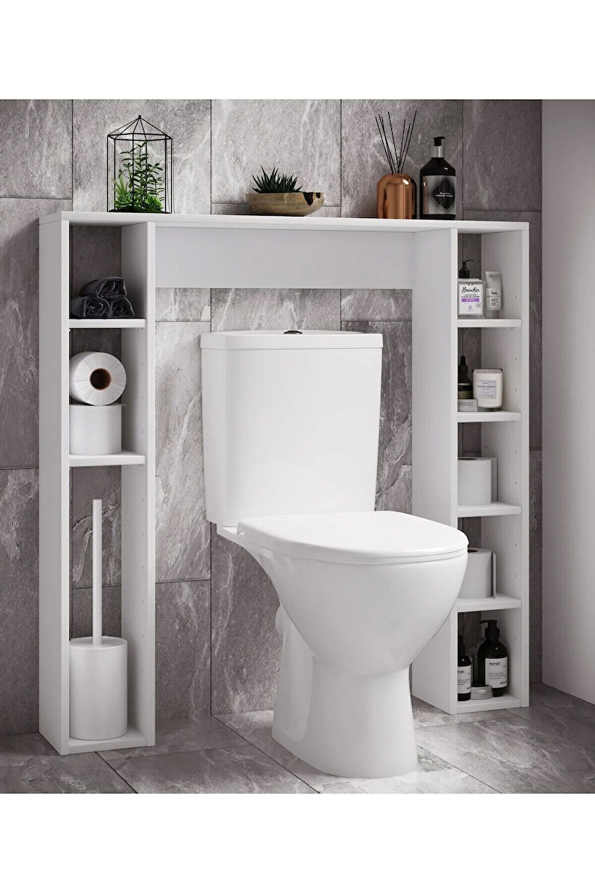 Ucda Klozet Arkası-Üstü-Banyo Dolabı-Çok Amaçlı