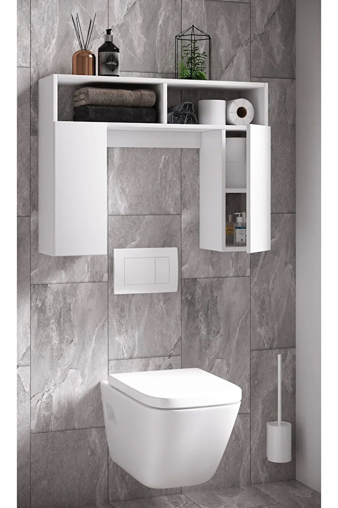 Uhde Klozet Arkası-Üstü-Banyo Dolabı-Çok Amaçlı