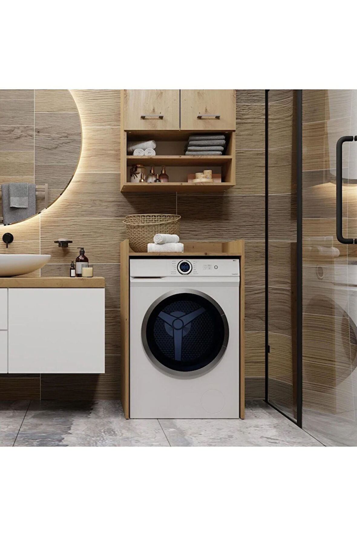 Ulya Banyo Dolabı-Çok Amaçlı-Çamaşır Makinesi Dolabı-ALT DOLAP