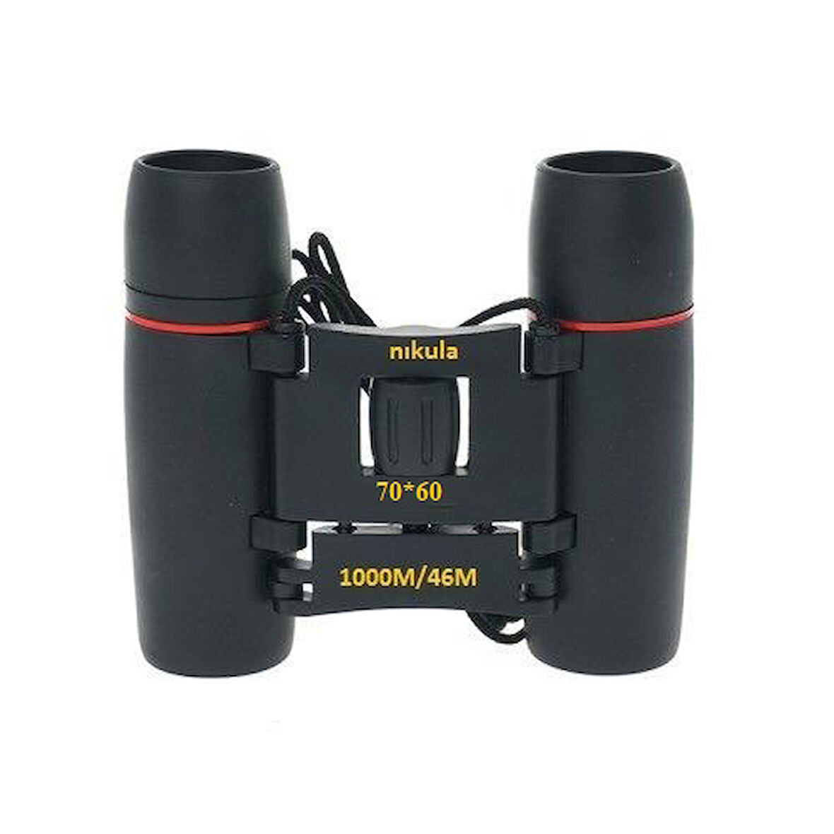 Nikula 70x60  Cepte taşımalı Kauçuk kaplamalı Mini Dürbün  Siyah