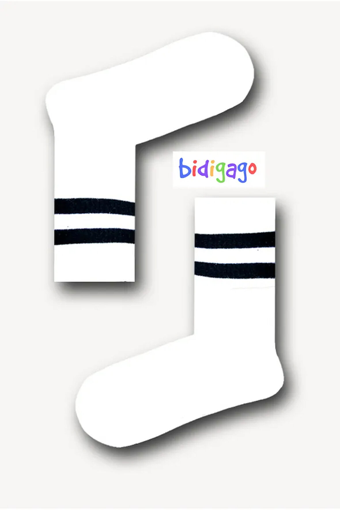 Unisex Çizgili Atletik Tenis Kolej Çorap