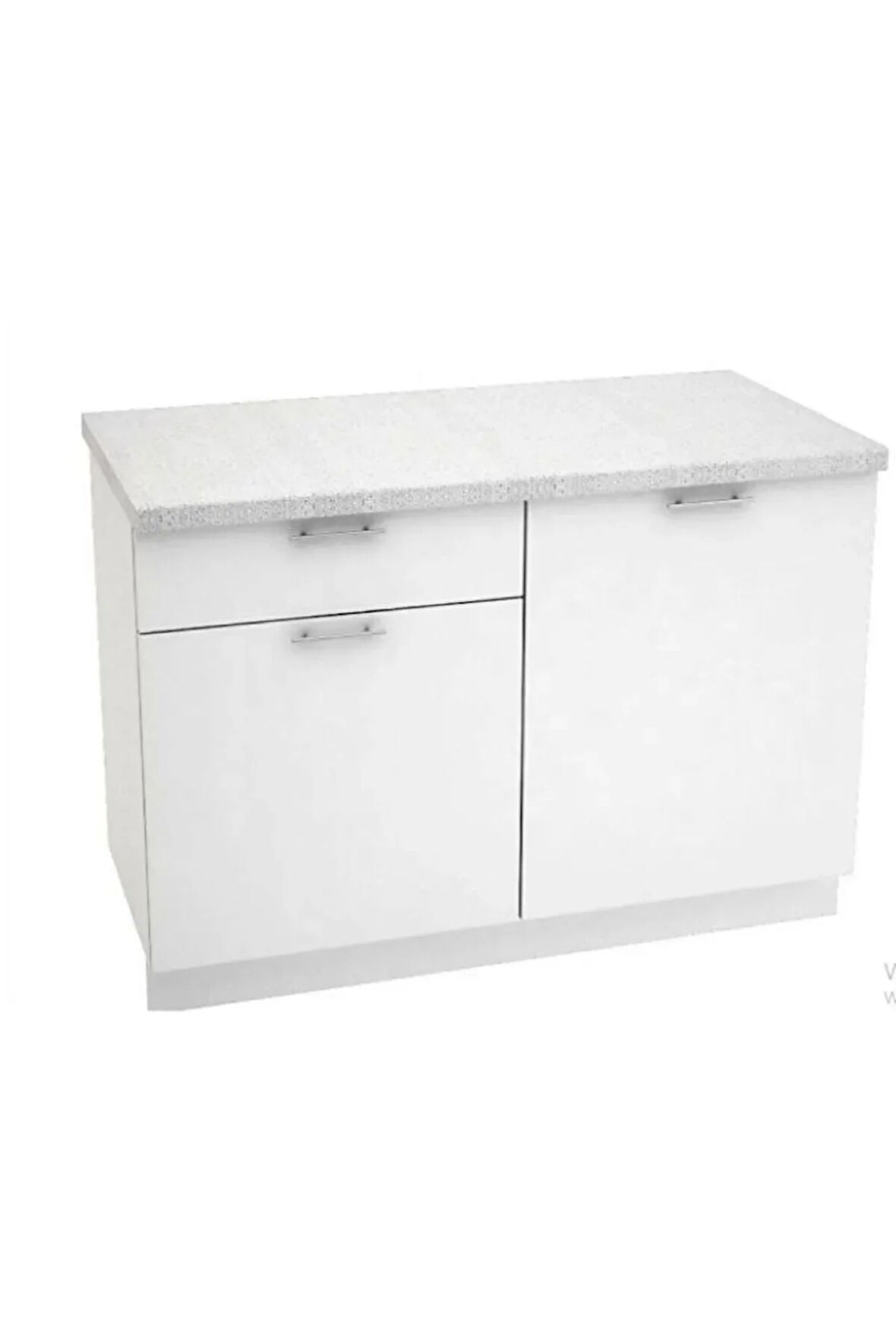 Defne Mutfak Alt Modül 120 Cm Beyaz Tezgah Dahil Değil