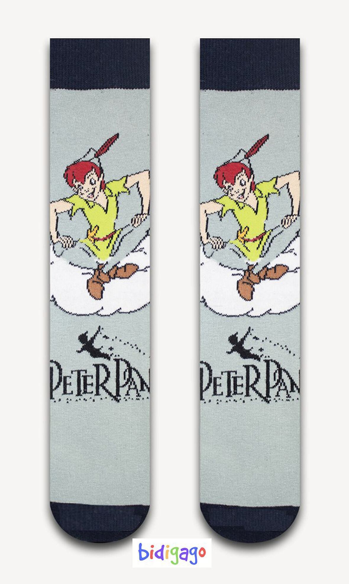 Peter Pan Desenli Unisex Kolej Çorap