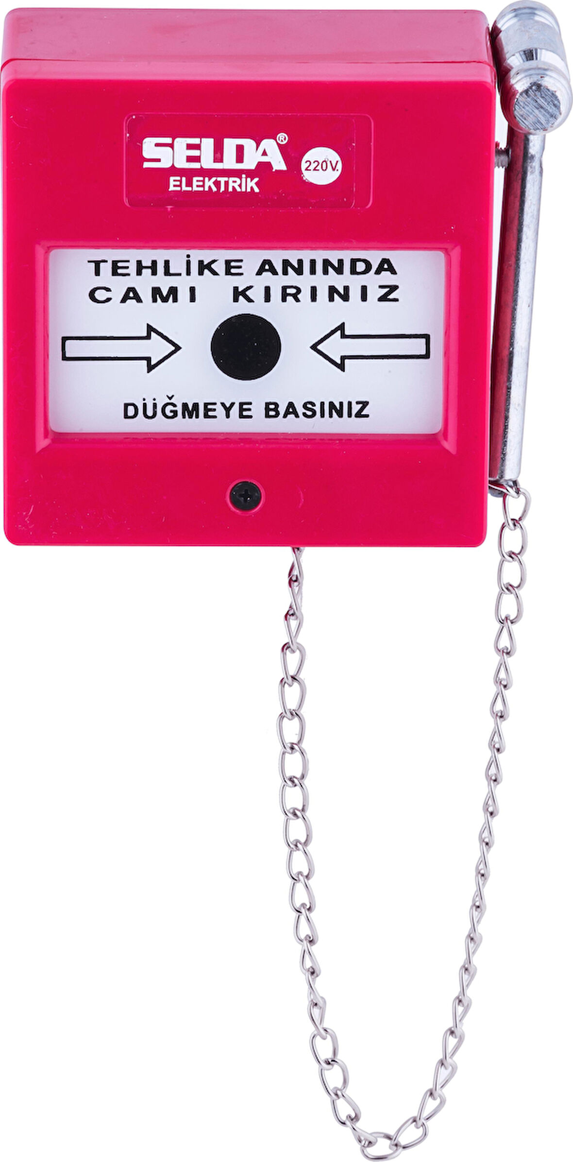 1016-Ç 220V İkaz Butonu Kare (Çekiçli)