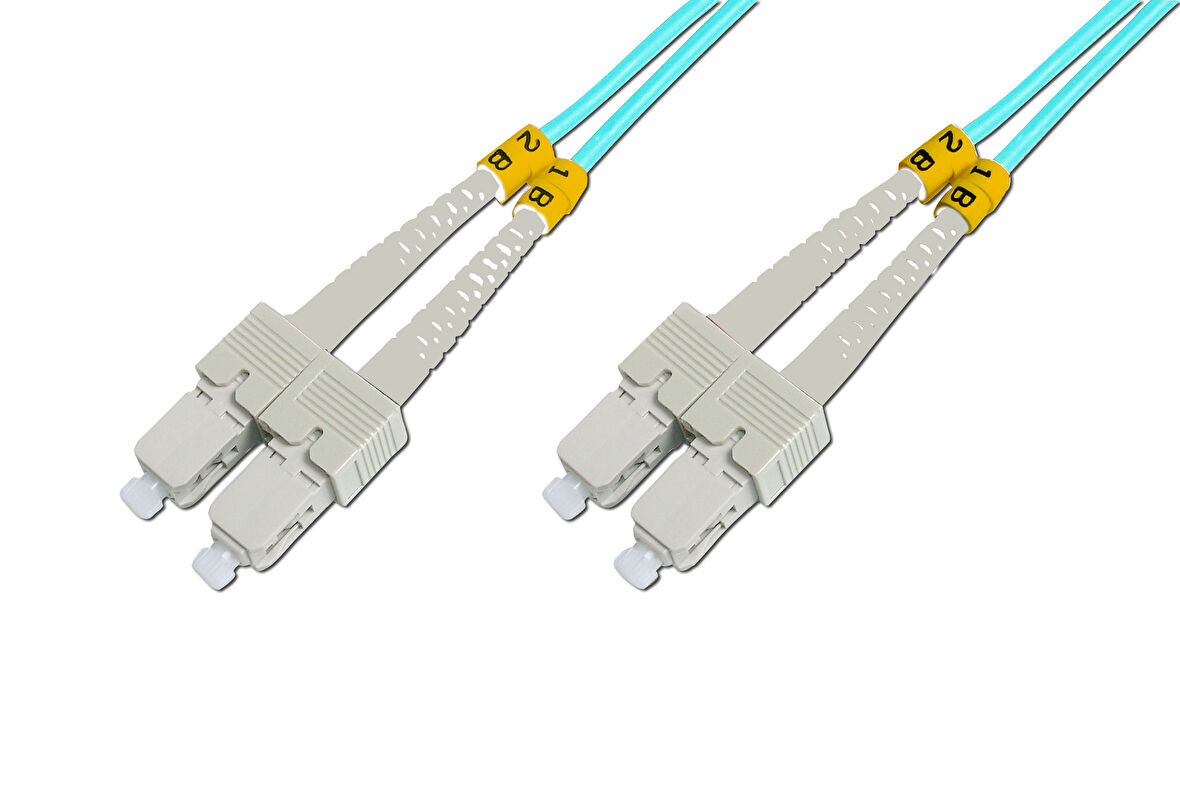 Beek SC - SC Fiber Optik Patch Kablo, Multimode OM 3 50/125 Duplex, 3.0mm, LSZH, 15 metre