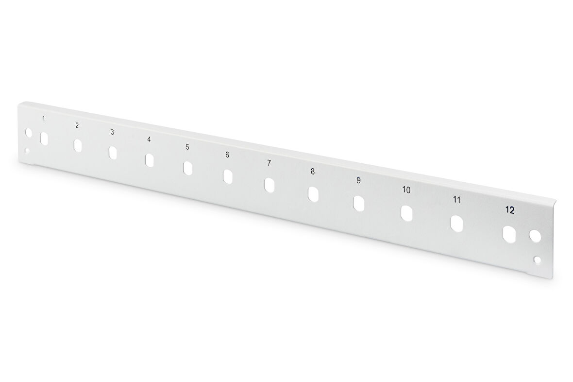 Digitus DN-96200-QL Sürgülü Boş Fiber Optik Sonlandırma Kutusu için Önpanel, Kilit Mekanizmalı, 12 x ST Simplex, 1U&lt;br&gt;
Digitus Fiber Optic Splice Box Front Panel, quick lock, 12 x ST Simplex, 1