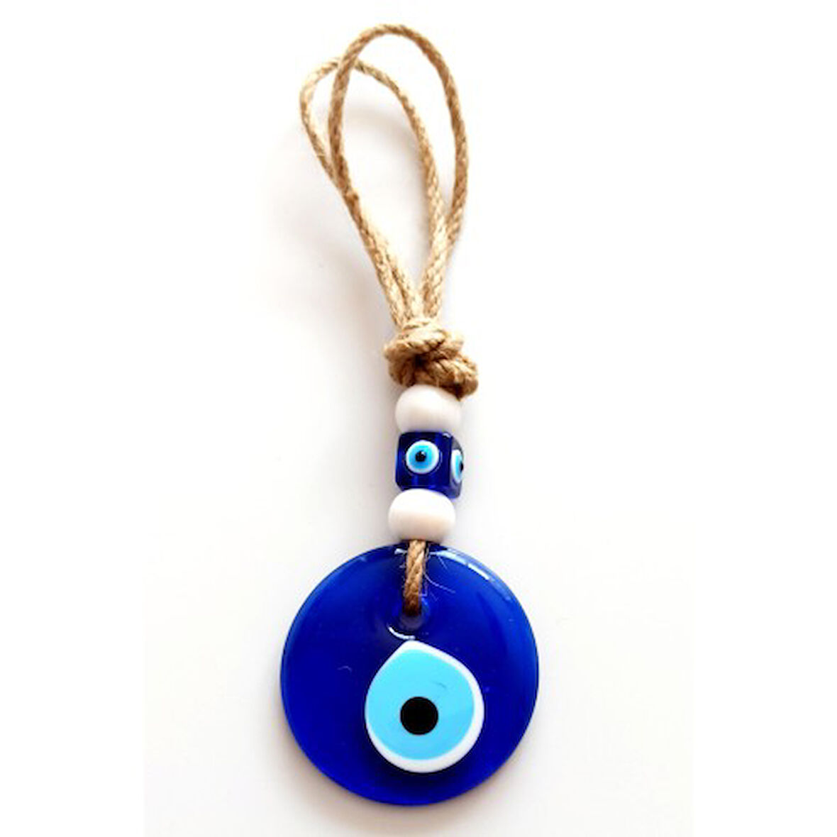 Klasik Mavi Cam Nazar Boncuğu 7 Santimetre Çapında Nazarlık Duvar Süsü