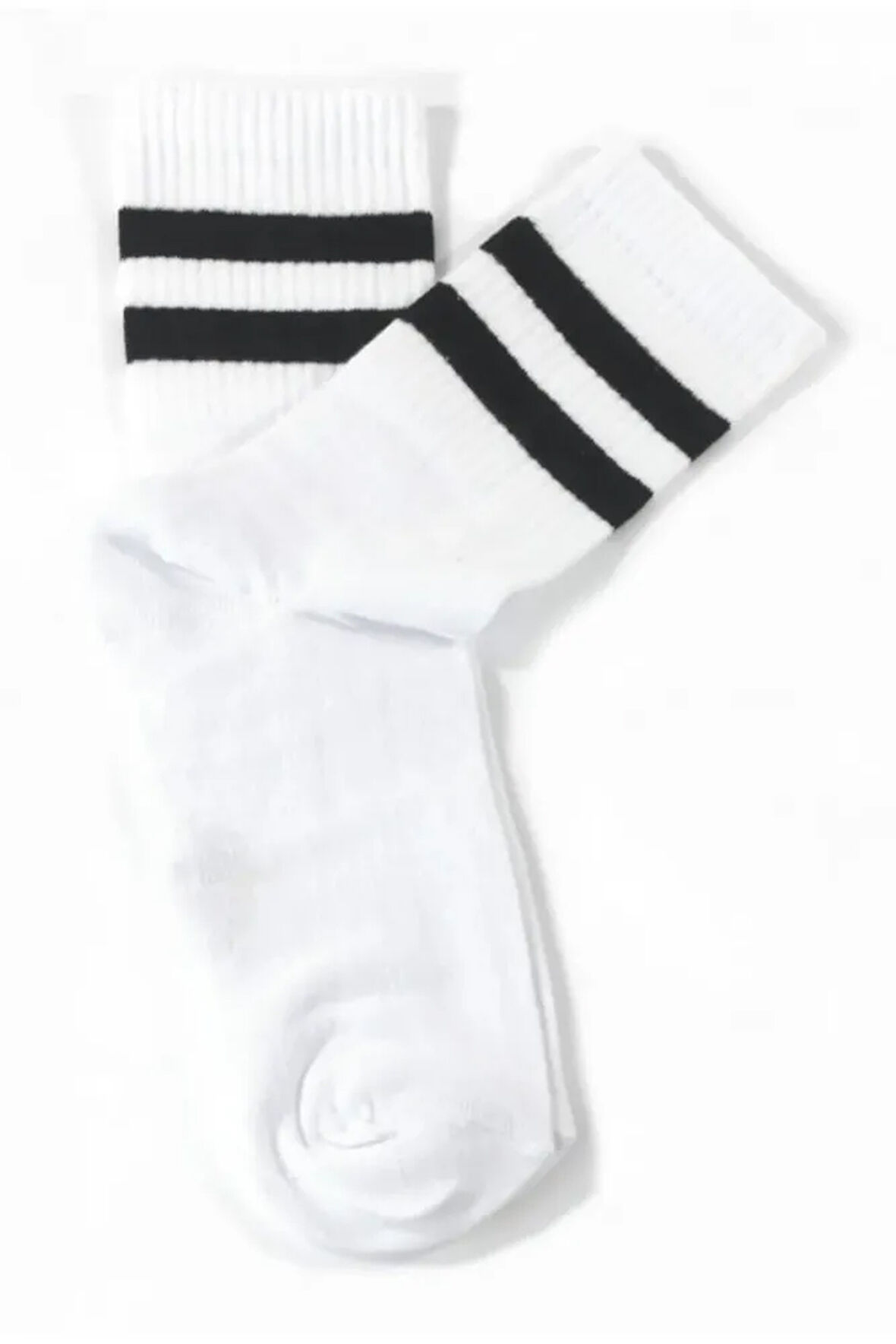 Siyah Çizgili Tenis Çocuk Çorap